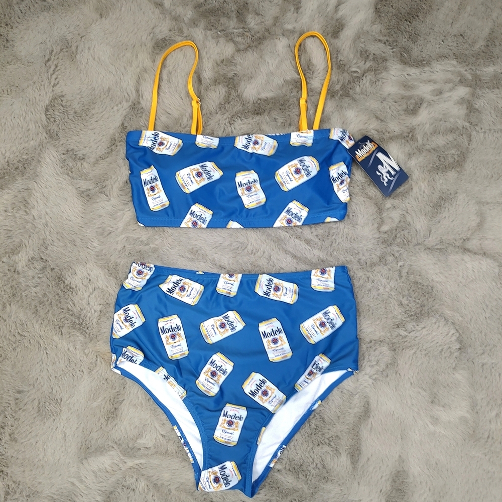 NWT Modelo High Waist 2 Piece Swimsuit L - Picture 3 of 11